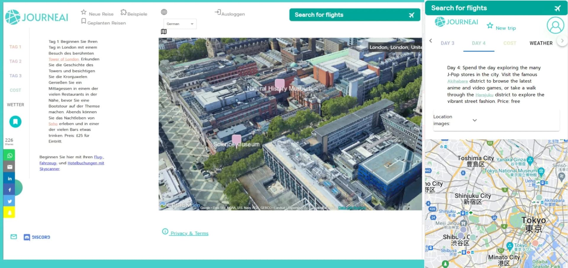 JourneAI screenshot