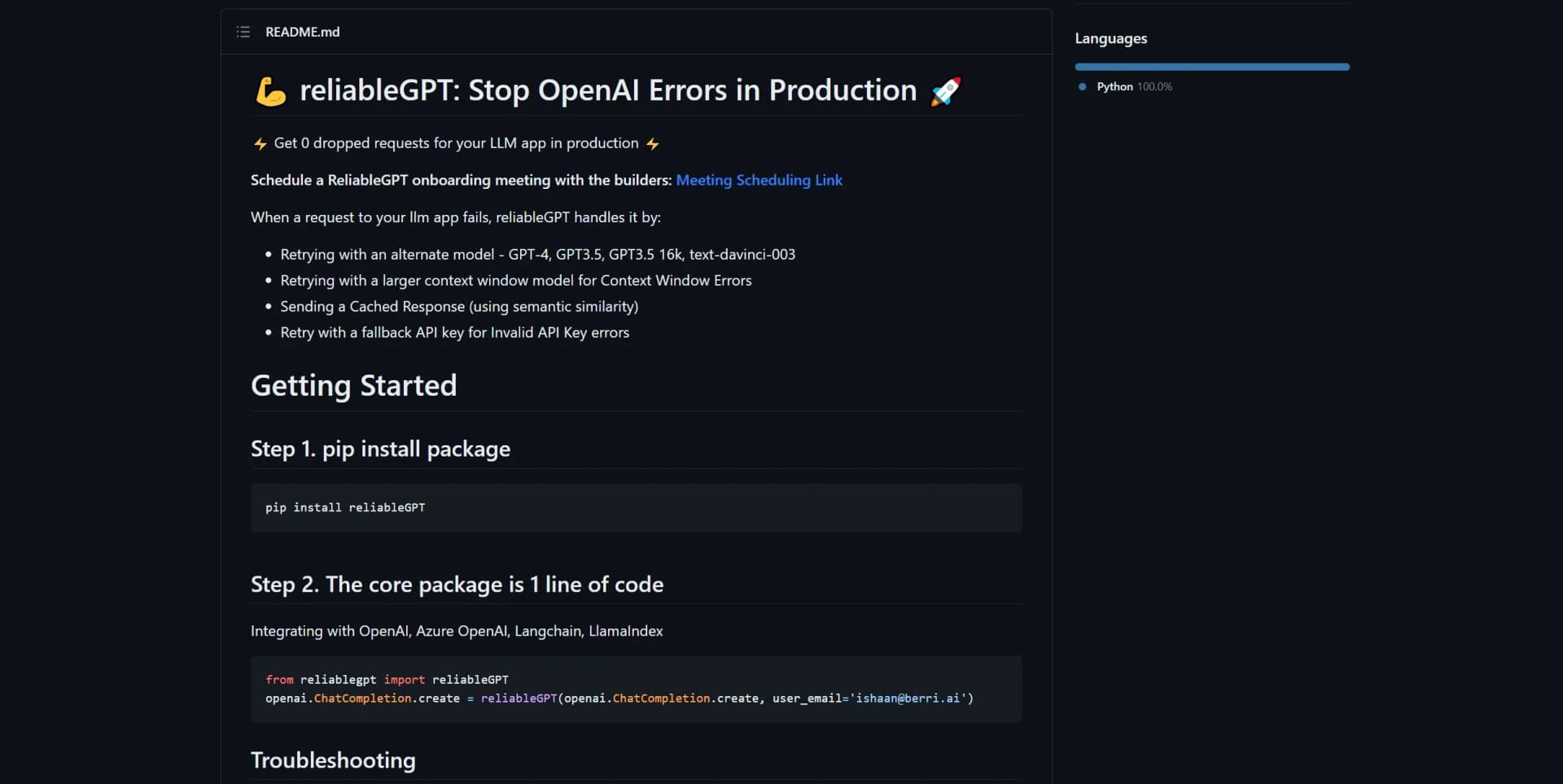 ReliableGPT screenshot