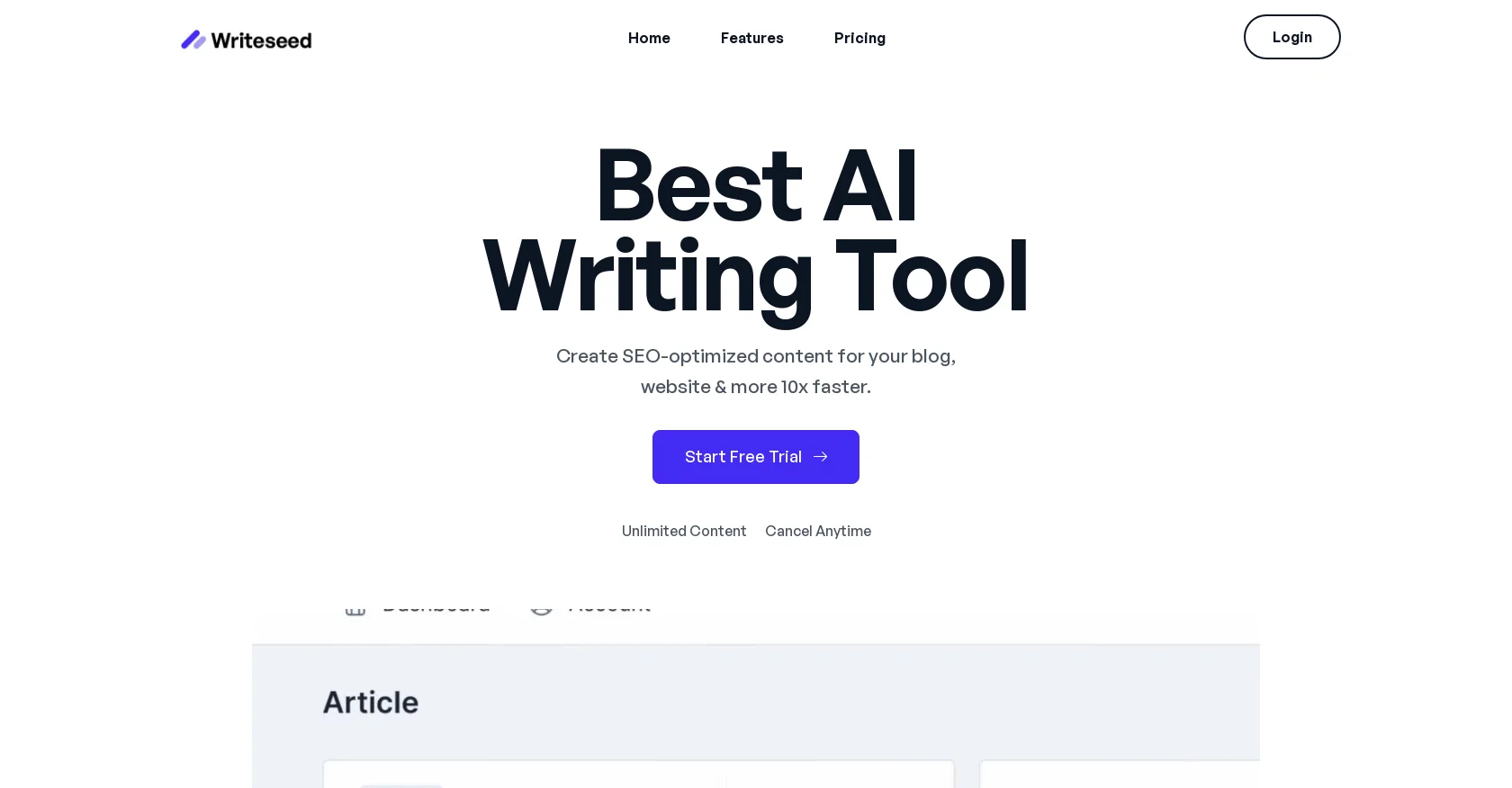 Writeseed screenshot