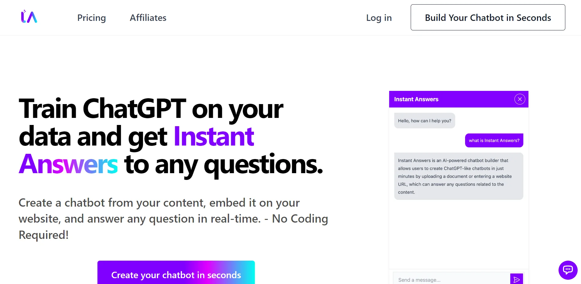 Instant Answers screenshot