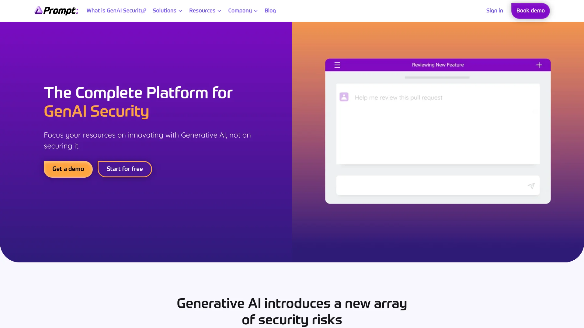 Prompt Security screenshot