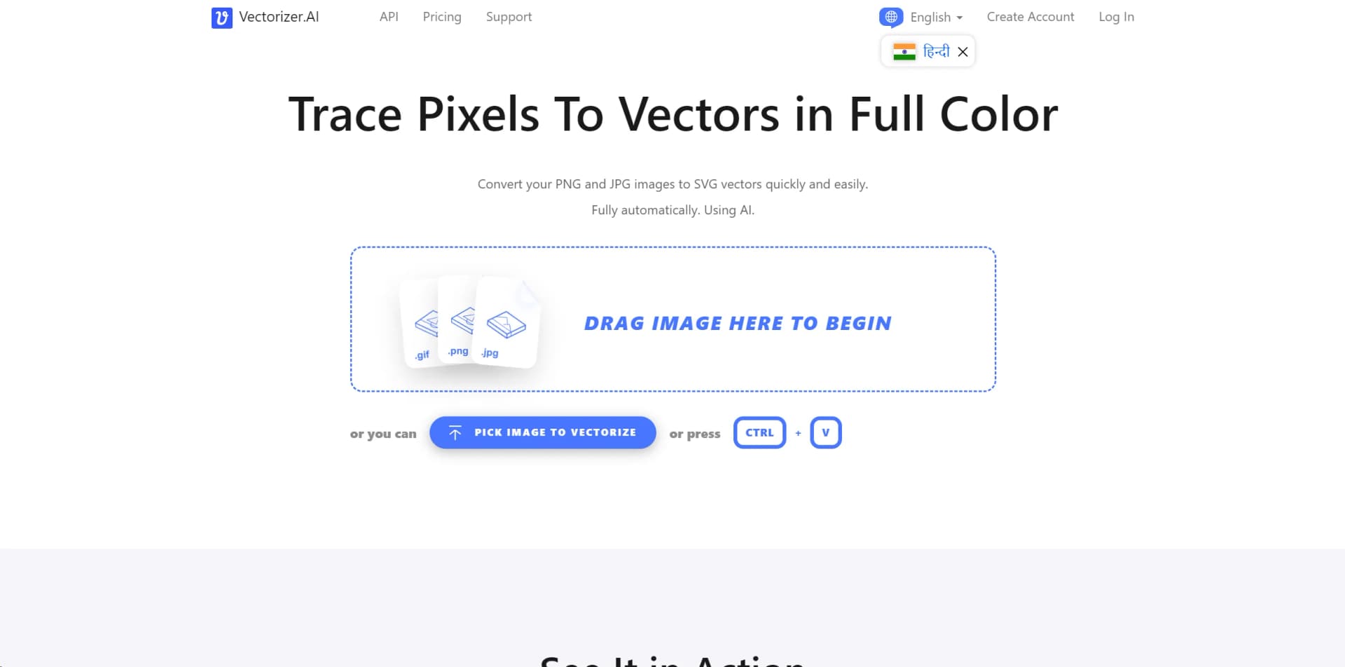 Vectorizer.ai screenshot