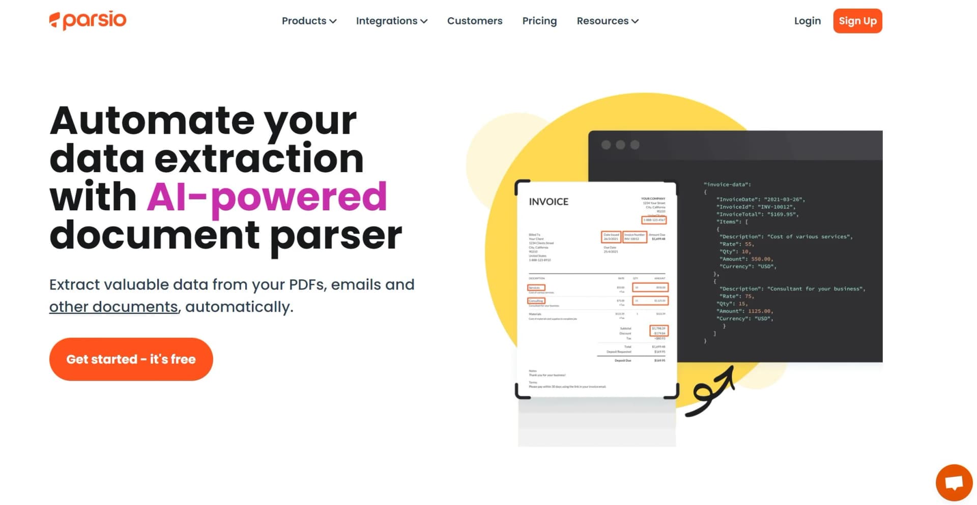 Parsio screenshot