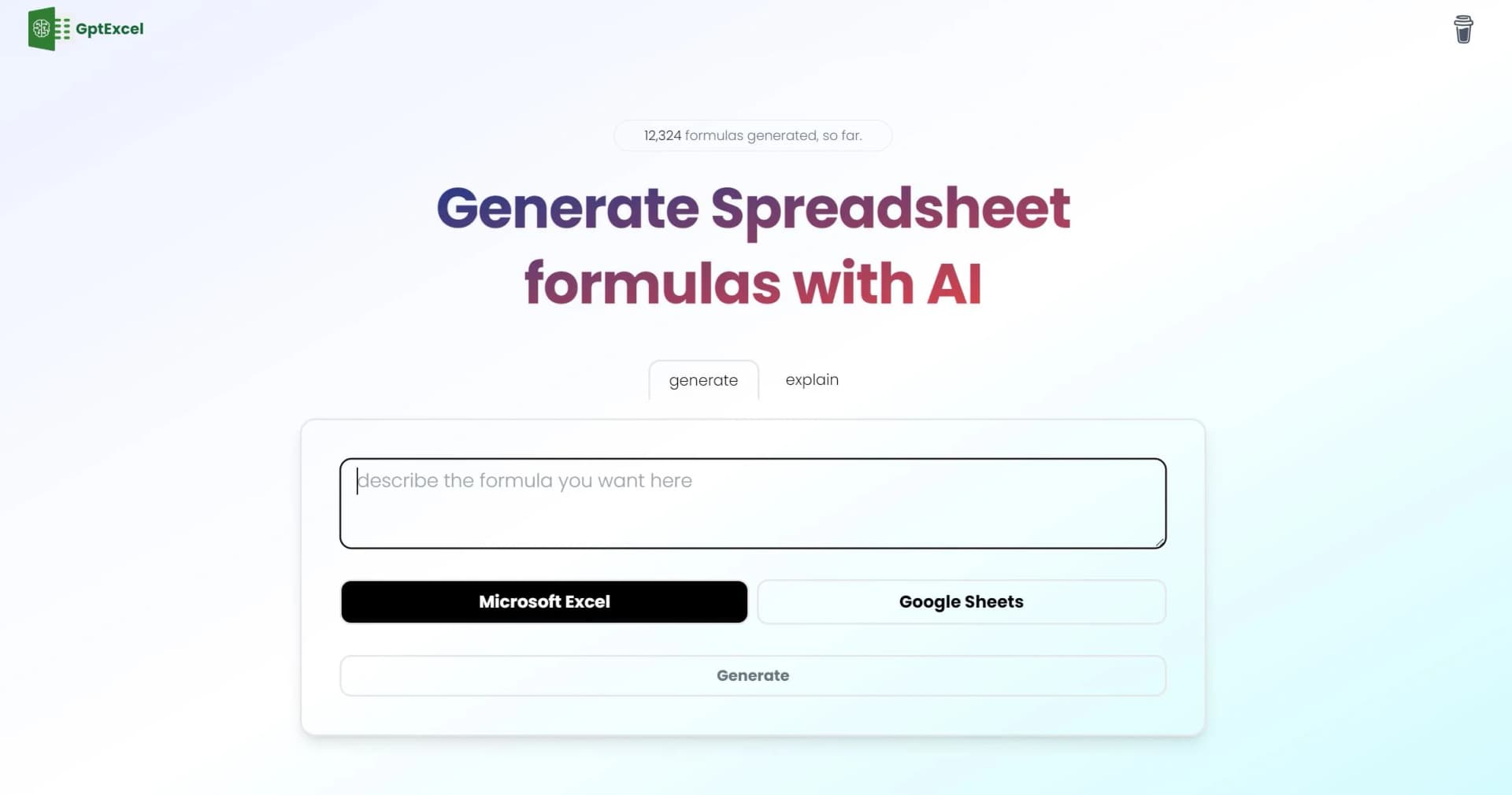 GPTExcel screenshot