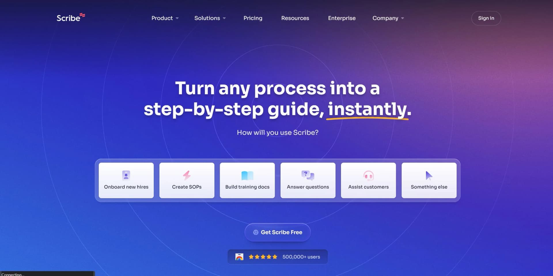 Scribe screenshot