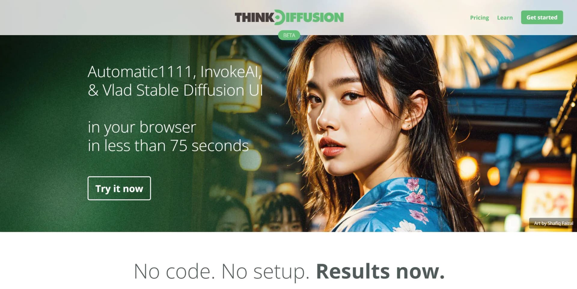 Thinkdiffusion screenshot