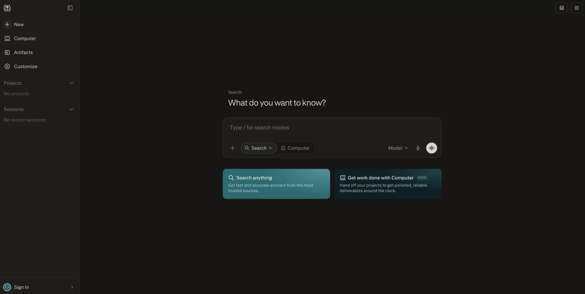Perplexity screenshot